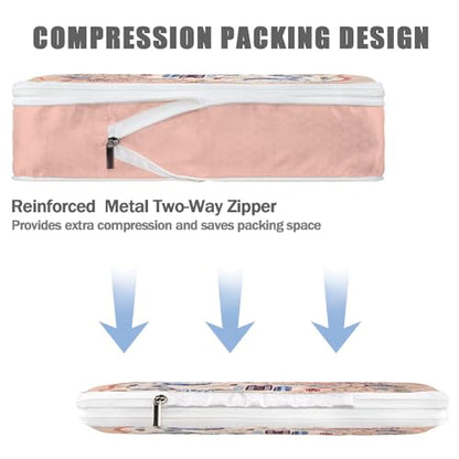 6 Set Compression Packing Cubes Compressed Storage Bags for Carry on Suitcases Packaging Luggage Bags Organizers for Travel
