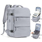 wepadre Vacuum Backpack Travel with Pump Travel Backpack with Vacuum System Expandable Vacpack Compression Backpacks for Travel Easy Vac Pack Carry on Luggage Grey - color: Grey