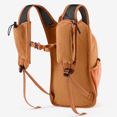 Uselike 10L Small Hiking Backpack Travel Daypack Lightweight Packable Back Pack for Women Men(Orange) - color: Orange