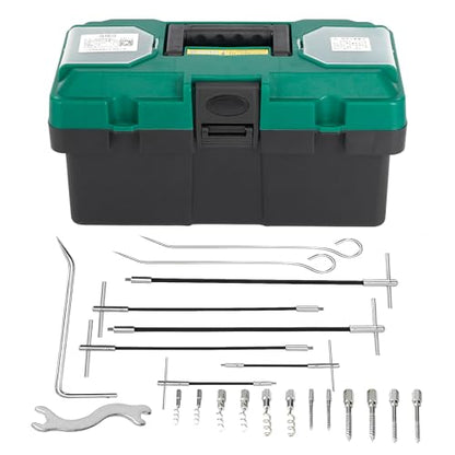 lukar 23pcs Packing Extractor, Pump Packing Puller Set, Packing Seal Puller, Stainless Steel Removable Tip, Flexible Packing Hook Extractor, Valve Packing Removal Tool with Toolbox