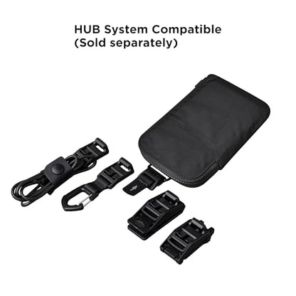 ALPAKA Zip Travel Wallet Black Axoflux 210D - RFID Passport Holder - Self Locking Zipper - Tear Resistant Material - Four Pockets and Two Card Slots - HUB Accessories Compatible - color: Black
