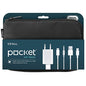 UT Wire Pocket Travel Lightweight Organizer Case with Zipper for Charger, Cable, Power Bank, Flash Memory Accessories Holder in Black 1-Pack - size: 8.8" W x 1.5" D 6"H
