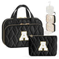 YOOLIFE Teen Girl Gifts Trendy Stuff - Birthday Gifts for 7 8 9 10 11 12 13 14 15 16 17 18 Year Old Teen Girls, Hanging Toiletry Bag Initial Makeup Bag Black - A - color: Black, style: A