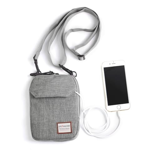 SEAFEW Mini Crossbody Bag Shoulder Bag for Men, Small Messenger Satchel Bag for Women - color: Grey