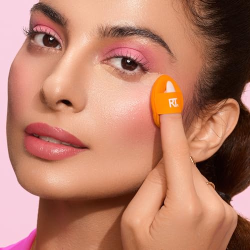 Real Techniques Vivid Escape Bright Eyes Concealer 4 Piece Set, Includes Kitten Paw Makeup Brush, Powder Puff, & Concealer Makeup Blending Sponge, Targeted Concealing, Travel Friendly, Cruelty-Free - size: 1 Count (Pack of 4)