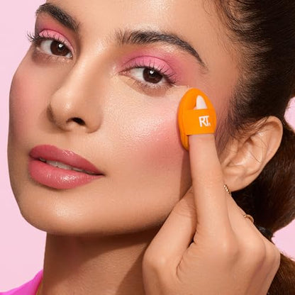 Real Techniques Vivid Escape Bright Eyes Concealer 4 Piece Set, Includes Kitten Paw Makeup Brush, Powder Puff, & Concealer Makeup Blending Sponge, Targeted Concealing, Travel Friendly, Cruelty-Free - size: 1 Count (Pack of 4)