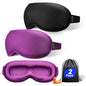 Weighted Eye Mask for Sleeping 2 Pack: Gentle Pressure Blackout Sleep Mask with 3D Contoured Cups, Zero Eye Pressure Sleep Mask for Lash Extensions, Memory Foam Travel Mask, Black Purple - color: Black & Purple (2 Pack)