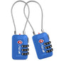 TSA Accepted Luggage Travel Lock, Set-Your-Own Combination Lock for School Gym Locker, Luggage Suitcase Baggage Locks, Filing Cabinets, Toolbox, Case (Blue, 2 Pack) - color: Blue, size: 2 Pack