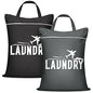 2 Pcs Large Travel Laundry Bags - Washable Waterproof Wet Dry Bags for Dirty Clothes, Swimsuits, Gym Clothes, Laundry, Swimming Pool, Yoga, College Dorm (Black+Grey) - color: Black+Grey