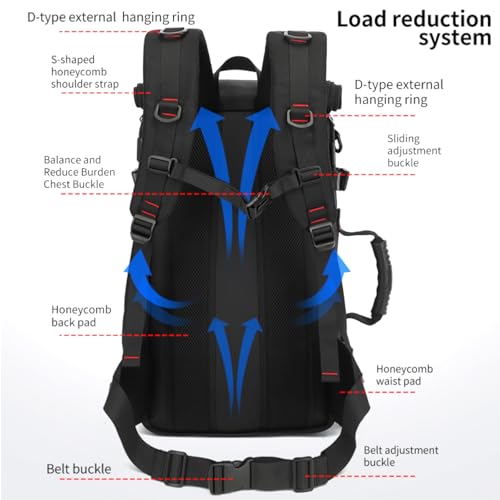Travel Backpack for Men & Women, 35L Large Backpack Fit for 15 Inch Laptop Durable Convertible Duffle Bag with Shoe Compartment, Wet Pocket