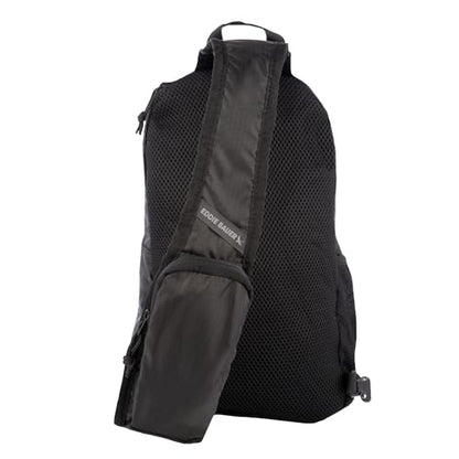 Eddie Bauer Stowaway Packable Sling Bag | Foldable | Travel | Outdoor | Lightweight | Compact | Everyday Carry | Ripstop Nylon | 10L - Onyx Black - color: Oynx Black