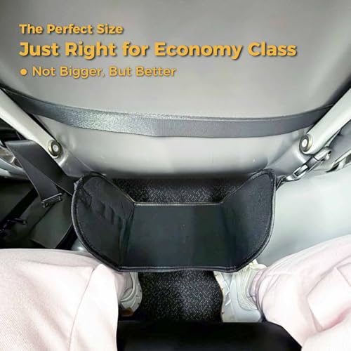 2 Pack - Foot Hammock for Plane Travel, Portable Airplane Foot Hammock with Memory Foam and Hardboard, Airplane Travel Essentials
