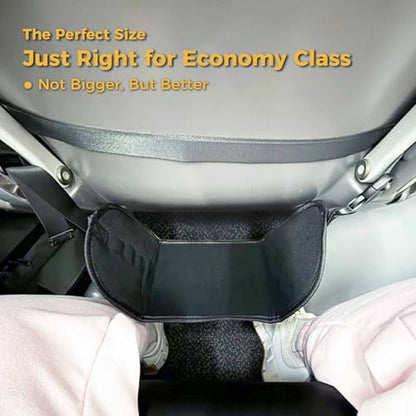 2 Pack - Foot Hammock for Plane Travel, Portable Airplane Foot Hammock with Memory Foam and Hardboard, Airplane Travel Essentials
