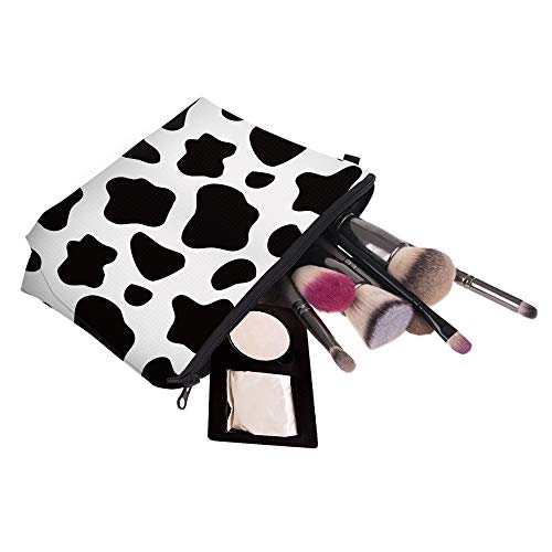 Cute Travel Makeup Bag Cosmetic Bag Small Pouch Gift for Women (Cow Print) - color: Cow Print