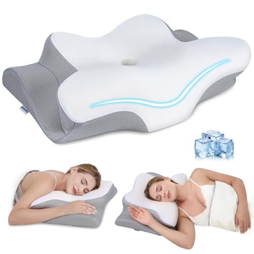 Cervical Neck Pillow, Memory Foam Pillows for Neck and Shoulder Pain Relief