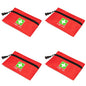 Red Emergency Bag - First Aid Travel Rescue Pouch for Car, Home, Office, Kitchen, Outdoors - Green Print (8.3x5.5, 4pcs) - style: 8.3x5.5inch 4pcs Green Print