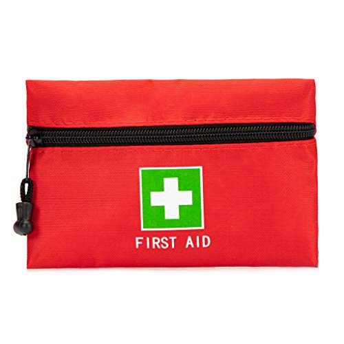 Red Emergency Bag First Aid Small Empty Travel Rescue Pouch First Responder Storage Medicine Pocket Bags for Car Home Office Kitchen (6.3x4.3 12pcs green print) - style: 6.3x4.3inch 12pcs Green Print