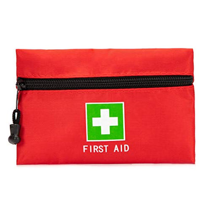 Red Emergency Bag First Aid Bag Small Empty Travel Rescue Bag Pouch First Responder Storage Medicine Pocket Bag for Car Home Office Kitchen (8.3x5.5" 12pcs green print) - style: 8.3x5.5inch 12pcs Green Print