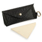 Straw Sunglasses Case Hard Shell Glasses Eyeglass Travel Pouch Women Men Eyewear Organizer Holder with Clip - style: Black