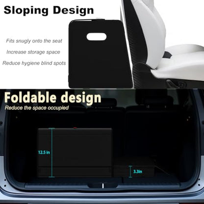 Trunk Organizers, Car Organizers, Storage Solutions, and Car Storage Organizers for SUVs, Sedans, Back Seats, and Luxury Vehicles with Lid, Leather, Small, Large (Carbon Fiber, XXL)