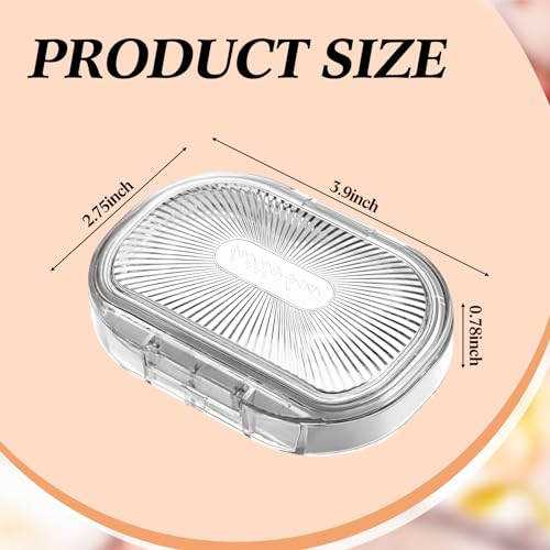 Kigley 4 Pcs Hair Tie Container Small Portable Travel Cotton Swab Holder Flosser Dispenser with Lid Plastic Box Beads Storage Containers for Small Items, 3.94 x 2.76 Inch (White) - color: White