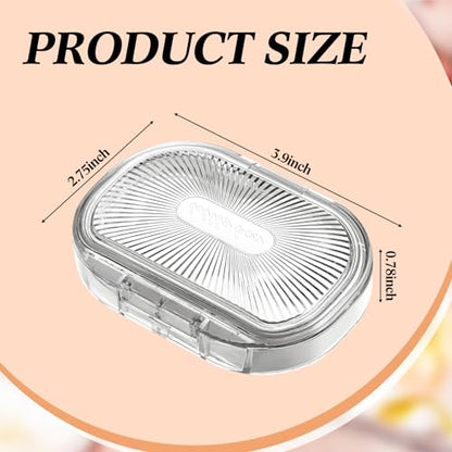 Kigley 4 Pcs Hair Tie Container Small Portable Travel Cotton Swab Holder Flosser Dispenser with Lid Plastic Box Beads Storage Containers for Small Items, 3.94 x 2.76 Inch (White) - color: White