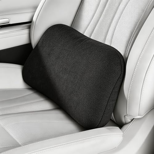 Big Hippo Lumbar Support Pillow for Car & Office Chair - Memory Foam Back Cushion for Lower Back Pain Relief, Ergonomic Back Support with Breathable Cover for Home, Truck, Wheelchair