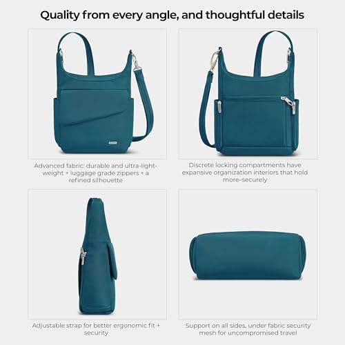 Travelon Anti-Theft Classic Messenger Bag - color: Teal