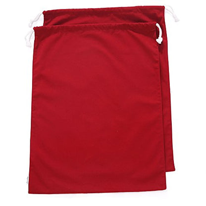 100% Cotton Canvas Travel Laundry Bag, 2-Pack (Large, Burgundy) - color: Burgundy, size: Large