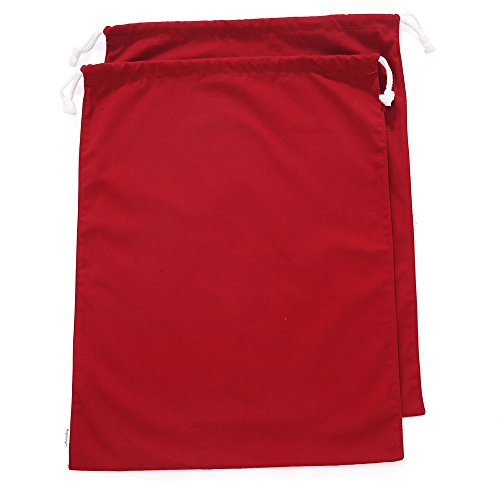 100% Cotton Canvas Travel Laundry Bag, 2-Pack (Large, Burgundy) - color: Burgundy, size: Large