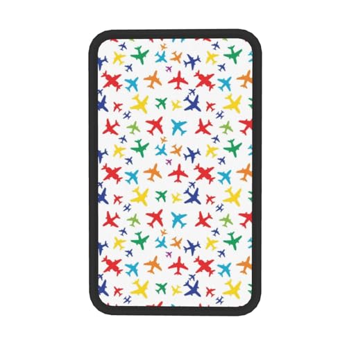 Center Console Cushion Pad Colorful Aircraft Airplane Pattern, Universal Car Armrest Cover, Breathable Seat Protector - color: Picture (880)