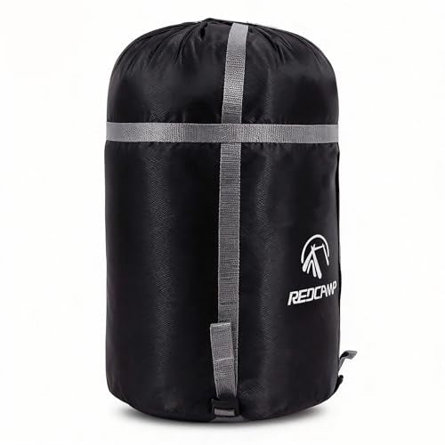 REDCAMP Sleeping Bag Stuff Sack, Black M, L, XL and XXL Compression Sack, Great for Backpacking and Camping - style: Black/L 27l