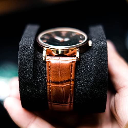 5 slots Watch travel case, hard watch storage organizer box with soft foam insert, watch holder, fit up to 55mm face watch - size: 5 INSERT