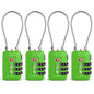 TSA Accepted Luggage Travel Lock, Set-Your-Own Combination Lock for School Gym Locker, Luggage Suitcase Baggage Locks, Filing Cabinets, Toolbox, Case(Green, 4 Pack) - color: Green, size: 4 Pack