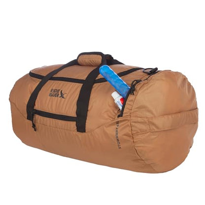 Eddie Bauer Stowaway Packable Duffel Bag | Travel | Foldable | Lightweight | Durable | Ripstop Polyester - color: Tobacco