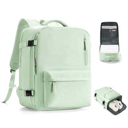VGCUB Travel Backpack for Women Men for Spirit Airlines Personal Item Bag 18x14x8 Inches Laptop College Backpack,Waterproof Carry on Flight Approved Work Backpack Mochila de Viaje,Large Mint green - color: (Mint Green), style: X-large