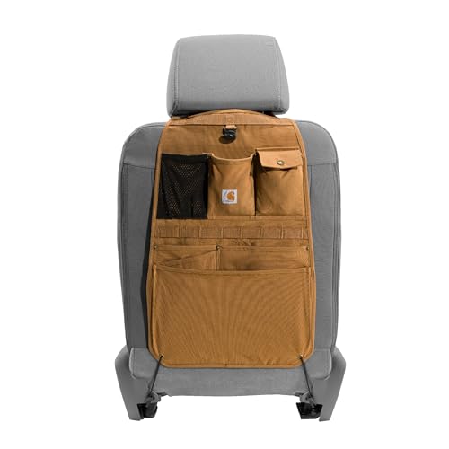 Carhartt Universal Nylon Duck Automotive Seat Back Organizer, Organization for Work and Kids, Carhartt Brown - color: Carhartt Brown, size: One Size