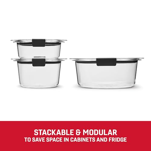 Rubbermaid Brilliance® Round Leak Proof Food Storage Containers, 6 Piece Set (Pack of 2) - size: 6-Piece (Rounds, Pack of 2)
