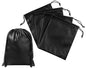 PALTERWEAR Tech-Weave PU-Coated Drawstring Bags (Set of 5) Water-Resistant, Directional-Stretch Travel Organizers for Goody Bag, Toiletries, Tech Gear, Charger - Wipe-Clean (Black 3D, 6 x 8 Inch) - size: 6 x 8 Inch