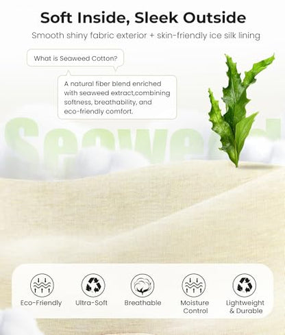 MUSICOZY Bluetooth 5.4 Sleep Headphones Eye Mask with Seaweed Fiber Cotton, Ultra Soft Fully Wrapped Sleep Mask with Headphones for Side Sleepers, 14 Hours Playtime, Gifts for Men Women, Beige - color: Beige