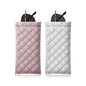 Squeeze Top Sunglass Pouch - Portable Sunglass Organizer Pouch Bags Soft PU Leather Glasses 2 Pack - color: Pink-white