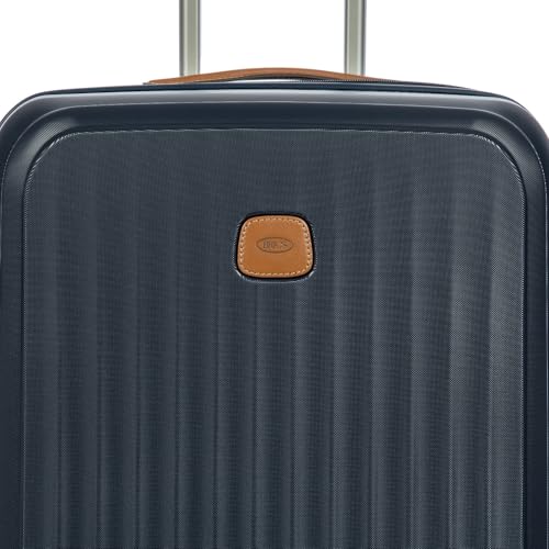 Bric's Taormina Ultra-Light Checked Luggage – Expandable Hard Shell Suitcase with TSA Lock, Anti-Tamper Zippers & 360 Spinner Mobility Wheels - 27 Inch, Blue - color: Blue, size: Checked-Medium