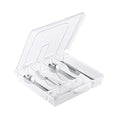 Utensil Holder for Countertop with Lid, Plastic Silverware Tray for Drawer, 5 Compartments Flatware Organizer,Transparent - color: Transparent