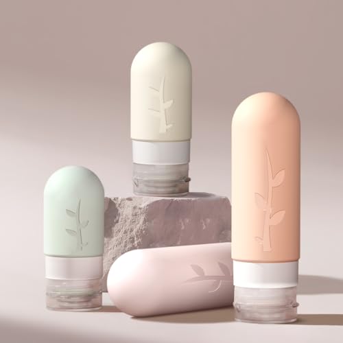DEPOZA Travel Bottles Kit (16 Pack) - TSA Approved, Leak Proof Silicone Squeezable Containers for Toiletries. Complete Set with Jars, Sprayers & Bag (Pink) - color: Pink