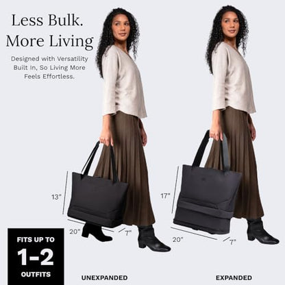 Knack Expandable Laptop Tote Midnight Black - color: Midnight Black, style: Laptop Tote