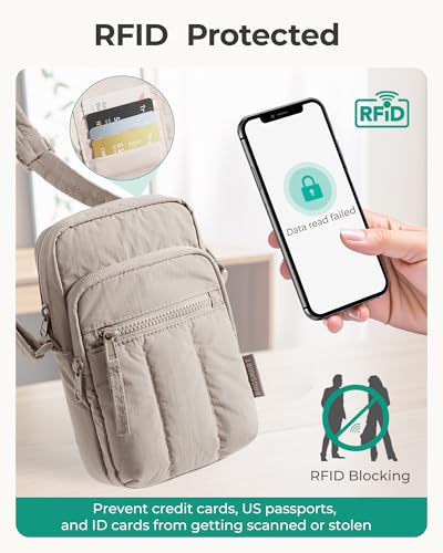 BAGSMART Crossbody Bags for Women, Mini Cell Phone Cross body Purses Travel Wallet with RFID Blocking Card Slots - color: B-black