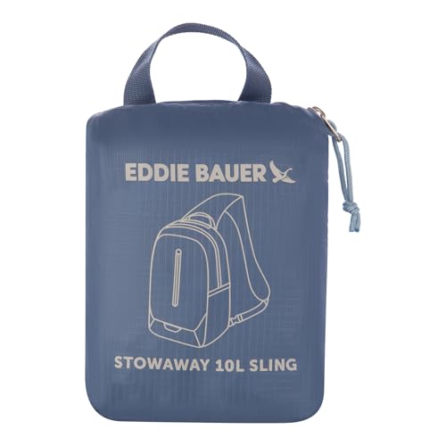 Eddie Bauer Stowaway Packable Sling Bag | Travel | Outdoor | Lightweight | Compact | Ripstop Nylon, Tile Blue-10L - color: Tile Blue