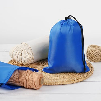 PALTERWEAR Drawstring Bag with Toggle - Nylon Cinch and Ditty Pouch Six-Pack (Blue, 6 x 8 Inch, Set of 6) - color: Blue, size: 6 x 8 Inch