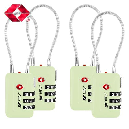 TSA Accepted Luggage Travel Lock, Set-Your-Own Combination Lock for School Gym Locker, Luggage Suitcase Baggage Locks, Filing Cabinets, Toolbox, Case (Mint Green, 4 Pack) - color: Mint Green, size: 4 Pack
