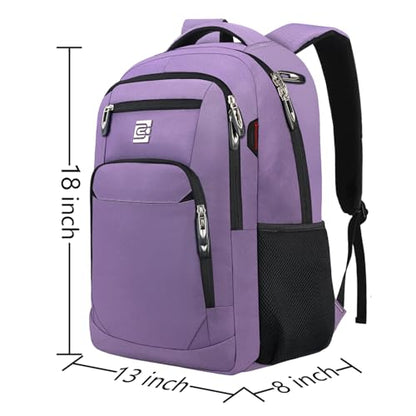 Volher Laptop Backpack,Business Travel Anti Theft Slim Durable Laptops Backpack,Water Resistant College Computer Bag for Women & Men Fits 15.6 Inch Laptop and Notebook-Purple - color: Purple, size: 15.6 Inch, style: Laptop